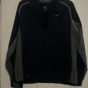 Blue and Gray Dri-fit thermal pullover
